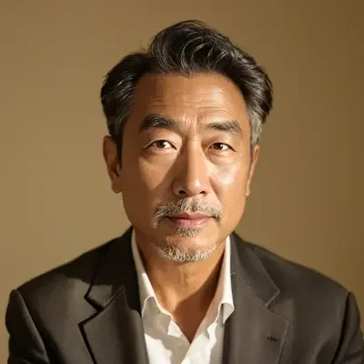 花魁榜第二位演员的暖米色肖像插画，吃瓜爆料配图